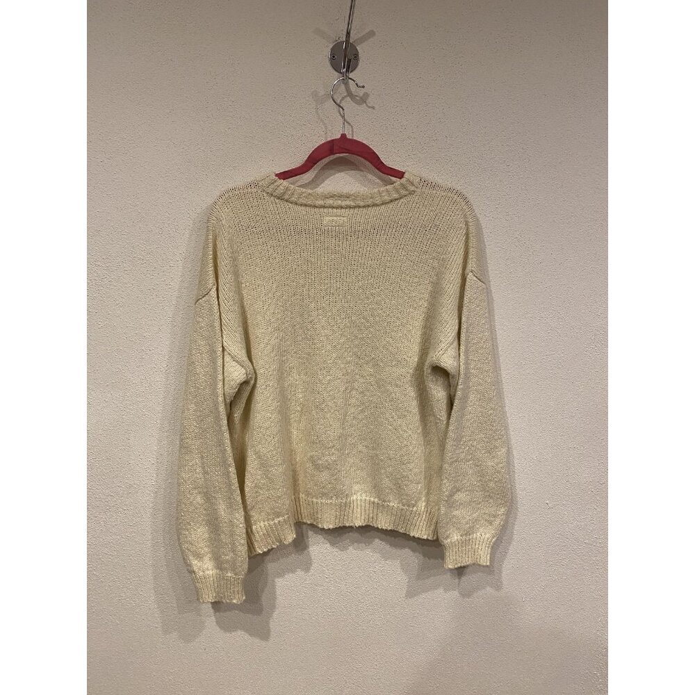 Mother Sweater Womens Large White Superstition Graphic Knit Chunky Pullover - Picture 5 of 5